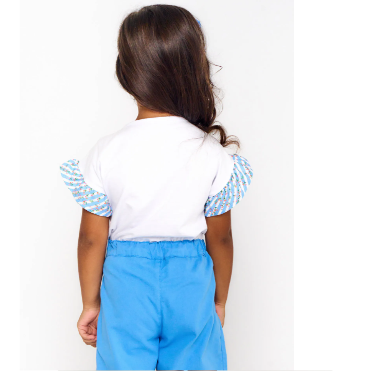 Blusa Infantil Estampa Eu Amo Frutinhas – Tam. 2 a 12 anos – Branco