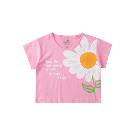 Blusa Infantil Feminina Flor