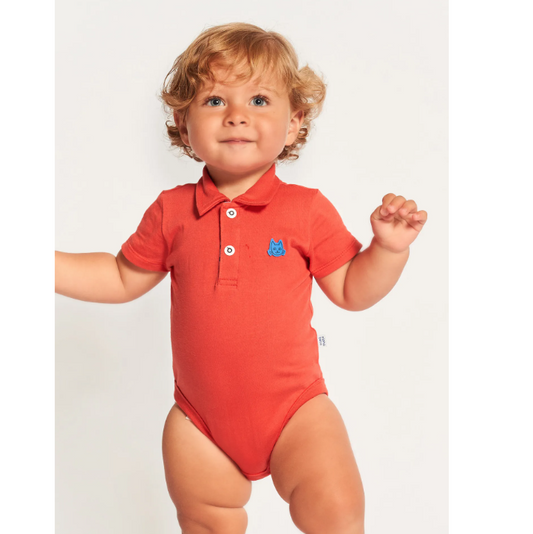 Body Infantil Bebê Menino Amiguinhos – Tam. 3 a 12 meses – Royal e Vermelho